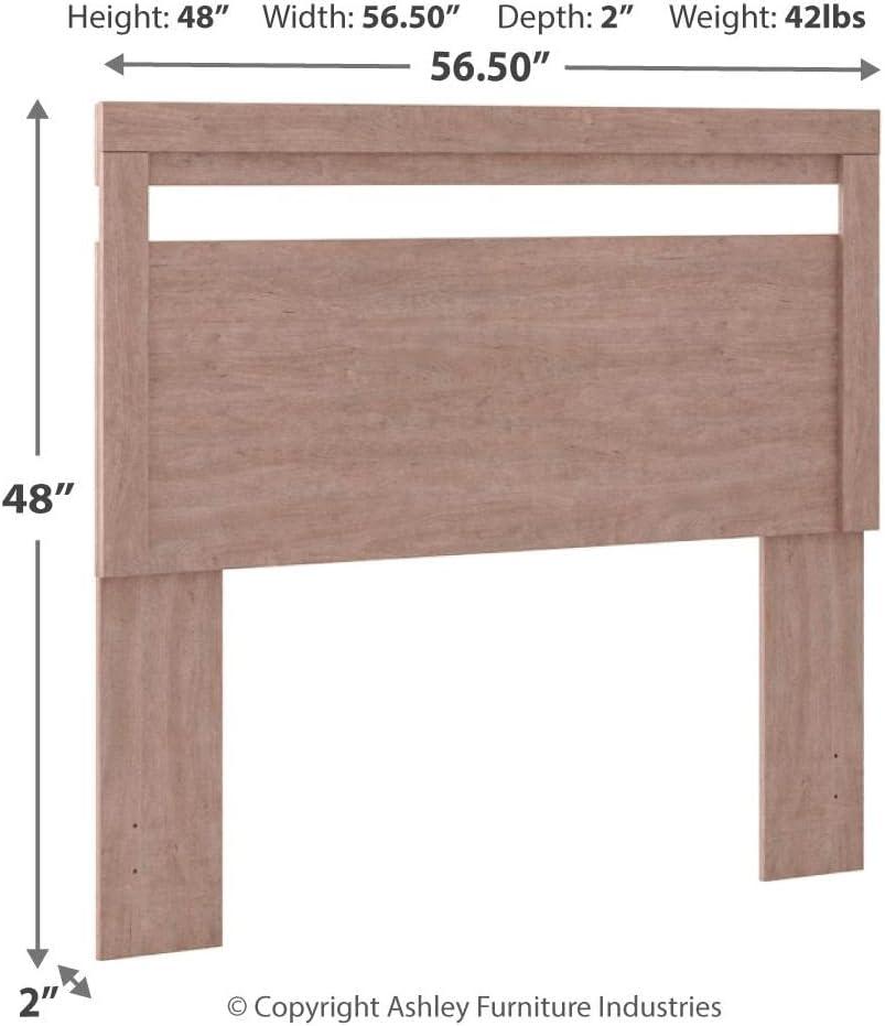 Queen Flannia Panel Headboard Gray - Signature Design by Ashley: Laminated Wood Grain, 50.94" Height