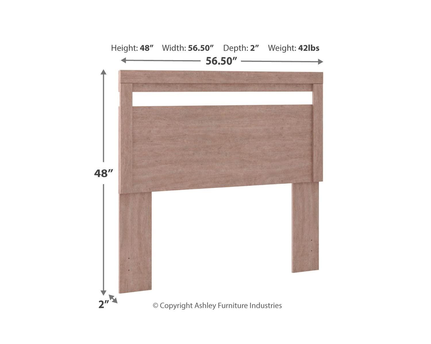 Queen Flannia Panel Headboard Gray - Signature Design by Ashley: Laminated Wood Grain, 50.94" Height