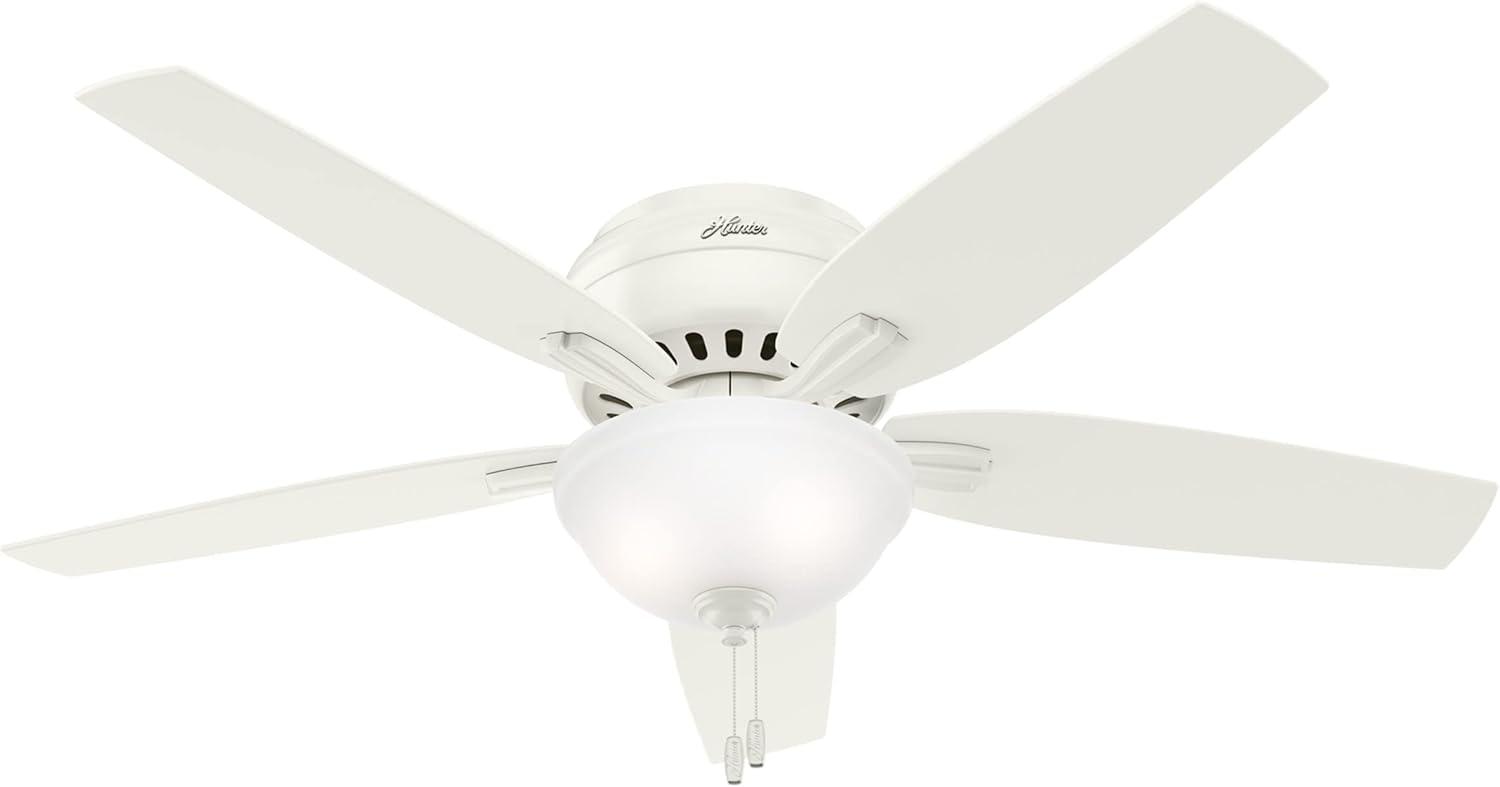 52" Newsome 5 - Blade Flush Mount Ceiling Fan with Lights and Pull Chains