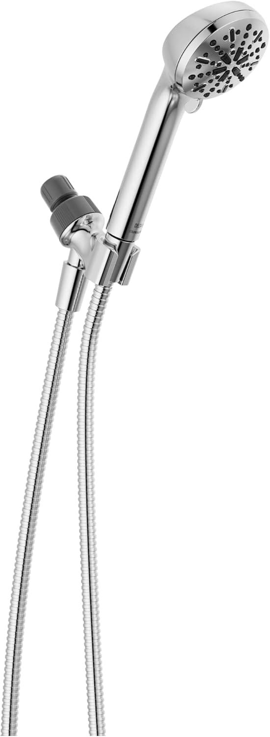 Chrome Adjustable Multi-Head Handheld Shower with Hose