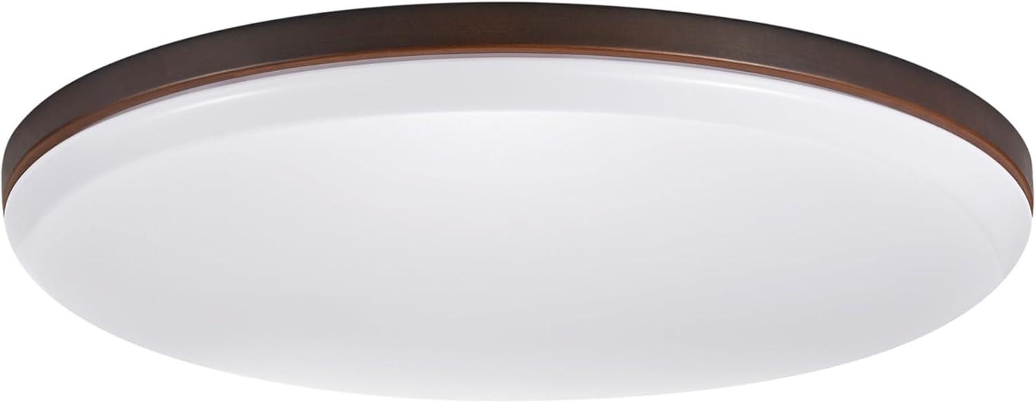 Globe Electric 28 Watt Ellington 28-Watt Dark Bronze Integrated Ceiling Flush Mount