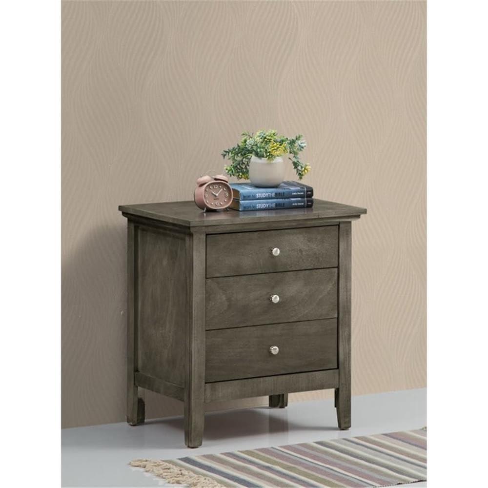 Hammond 3 - Drawer Nightstand Bed Side Table Wood Nightstand Small Bedside Table And Dresser