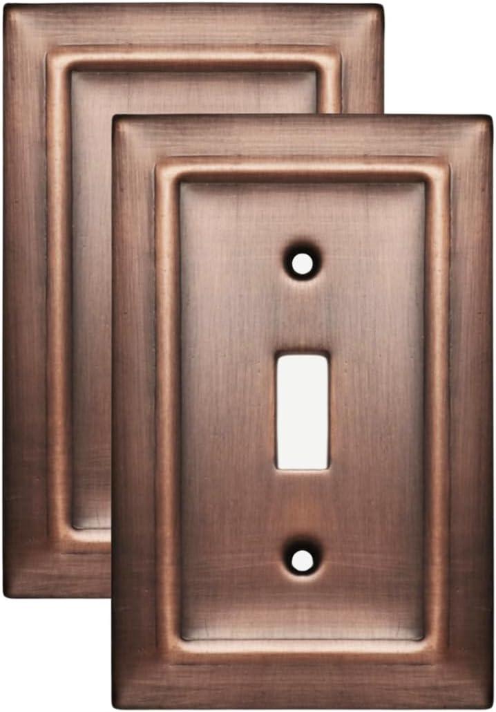 Monarch Abode Architectural 1-Gang Toggle Light Switch Standard Wall Plate (Set of 2)