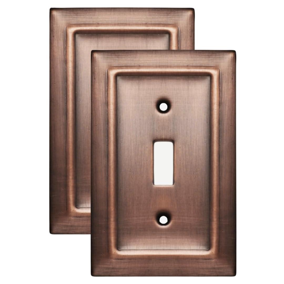 Monarch Abode Architectural 1-Gang Toggle Light Switch Standard Wall Plate (Set of 2)