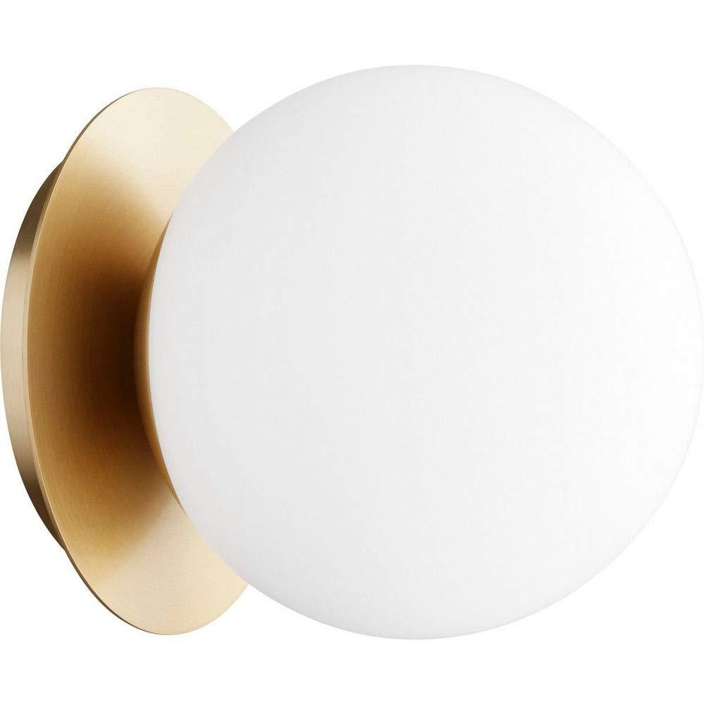 339-1-80-Quorum Lighting-1 Light Wall/Flush Mount in Transitional style - 6 inches wide by 7 inches high-Aged Brass Finish