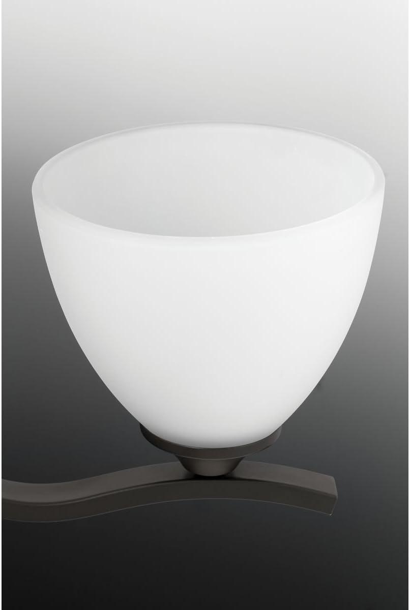 Progress Lighting Laird 3-Light Bath Vanity, Antique Bronze, Glass Shade