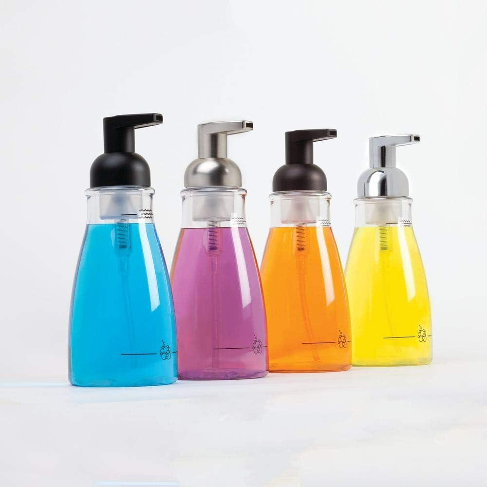 iDesign - Brushed Nickel - Plastic - Soap Dispenser - Clear