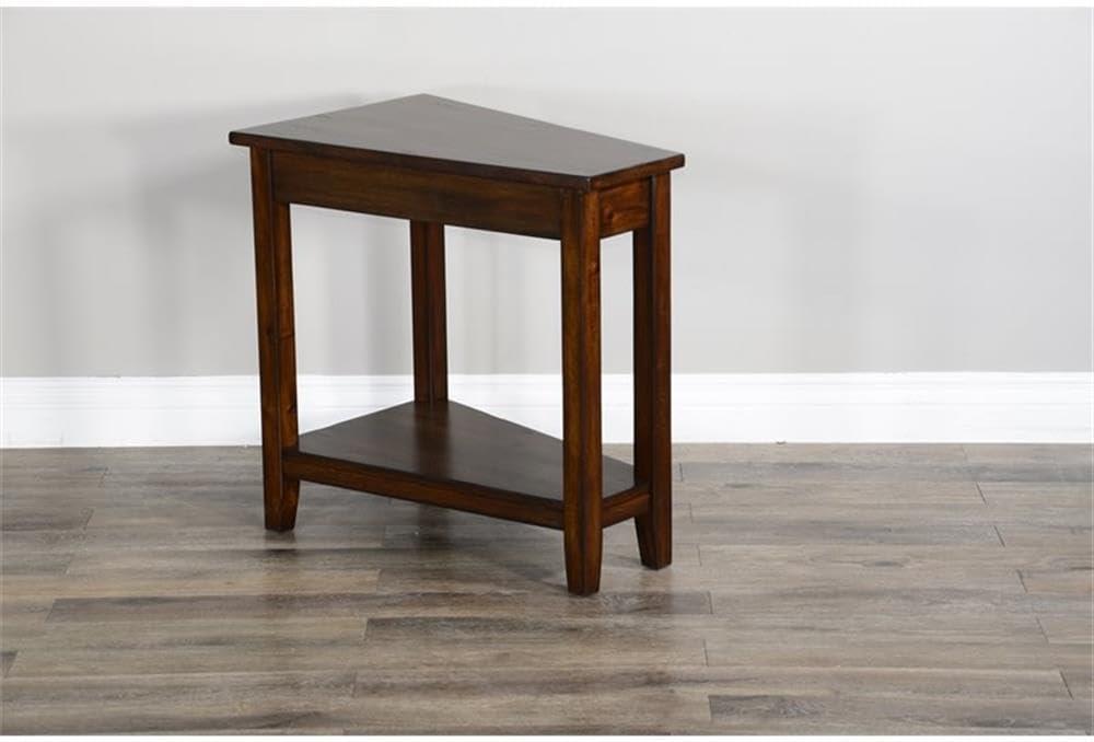 Sunny Designs Santa Fe 16" Transitional Wood Chair Side Table in Dark Chocolate