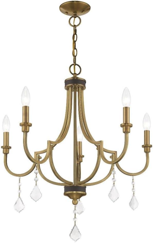 Livex Lighting Glendale 5 - Light Chandelier in  Antique Brass