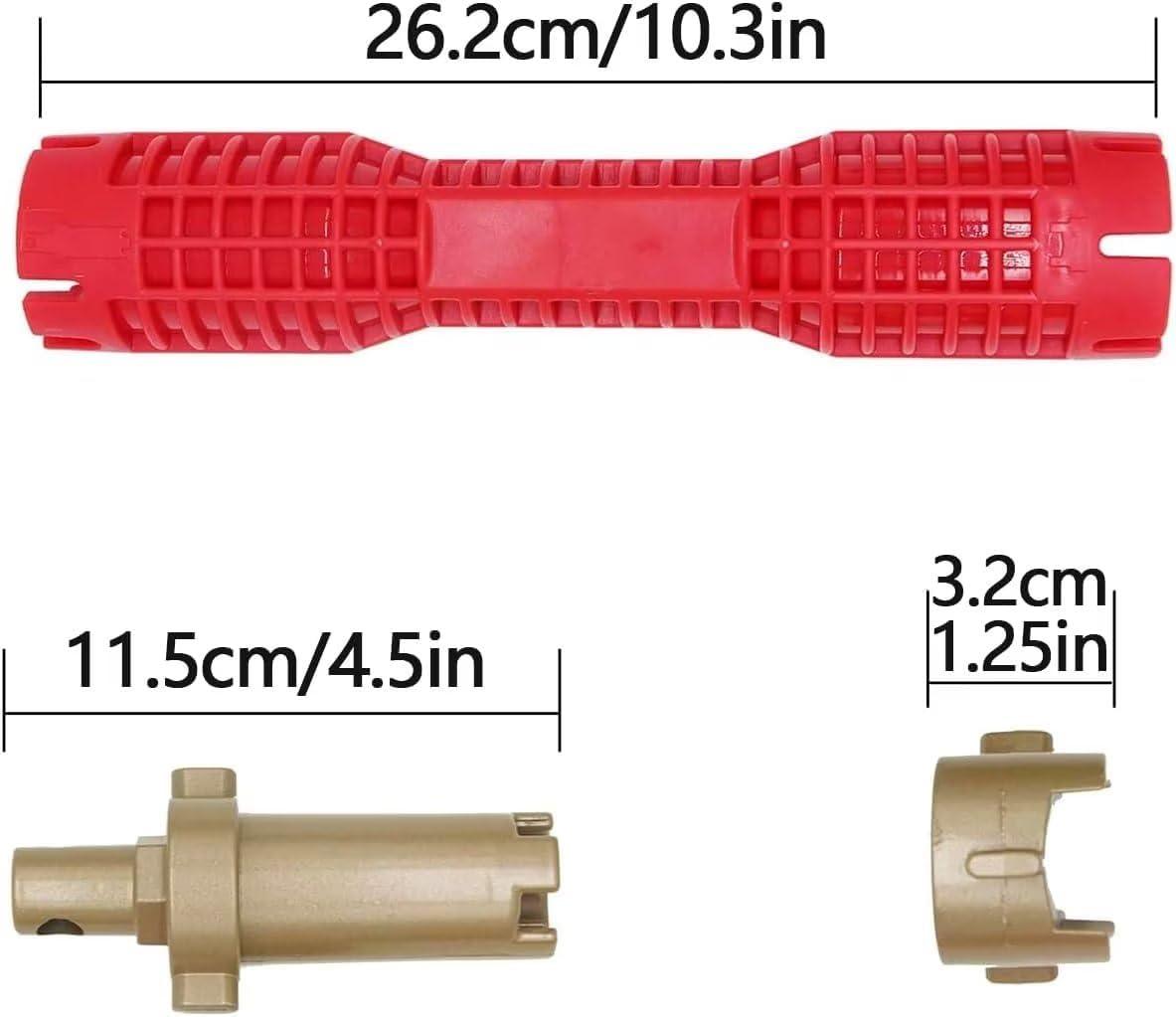 Forlivese 14-in-1 Multi-Function Basin Wrench,Faucet Installer and Sink Drain Nut Removal Tool,One-Way Plumbing Wrench for Tight Spaces
