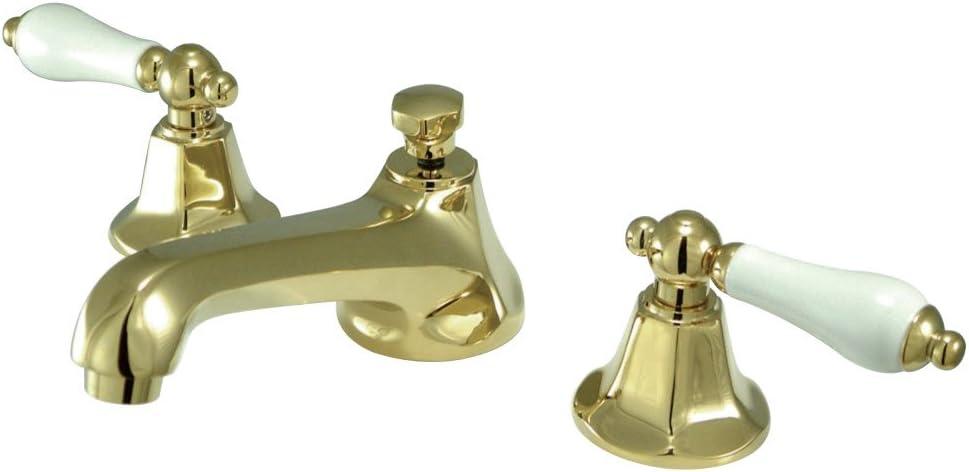 Kingston Brass KS4462PL 8 in. Widespread Bathroom Faucet, Polished Brass