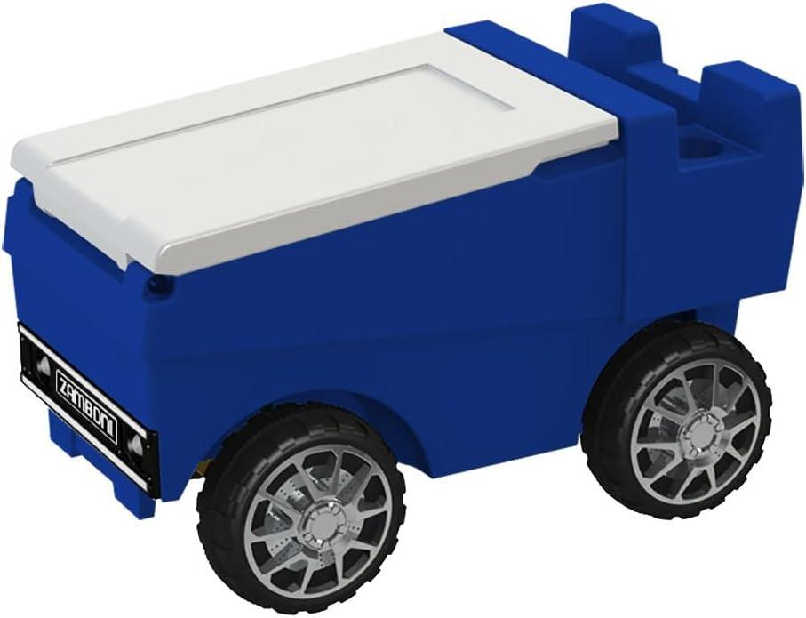 Blue Remote-Controlled Cooler with Bluetooth Speakers