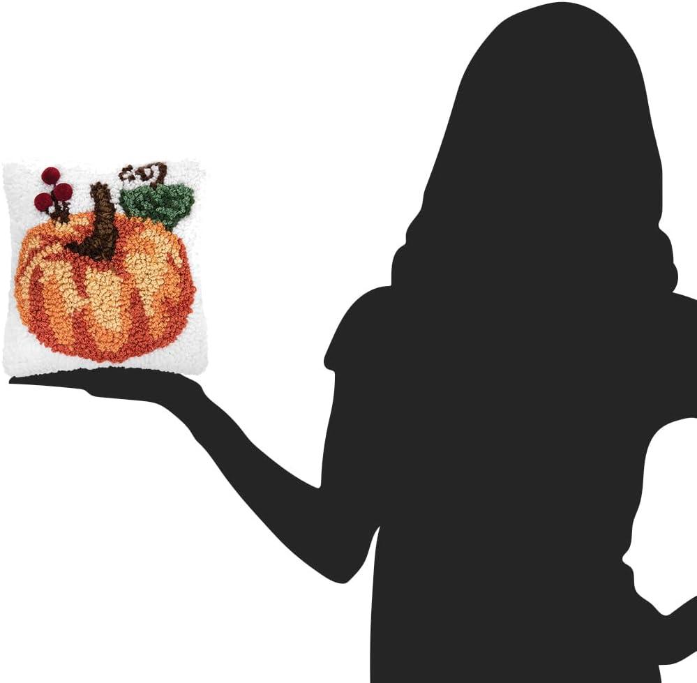 C&F Home Pumpkin Hooked Petite Size Fall Pillow