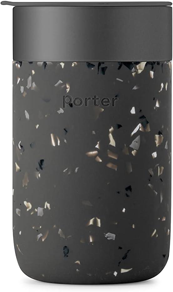 Terrazzo Charcoal 16 oz Ceramic Mug with Silicone Sleeve