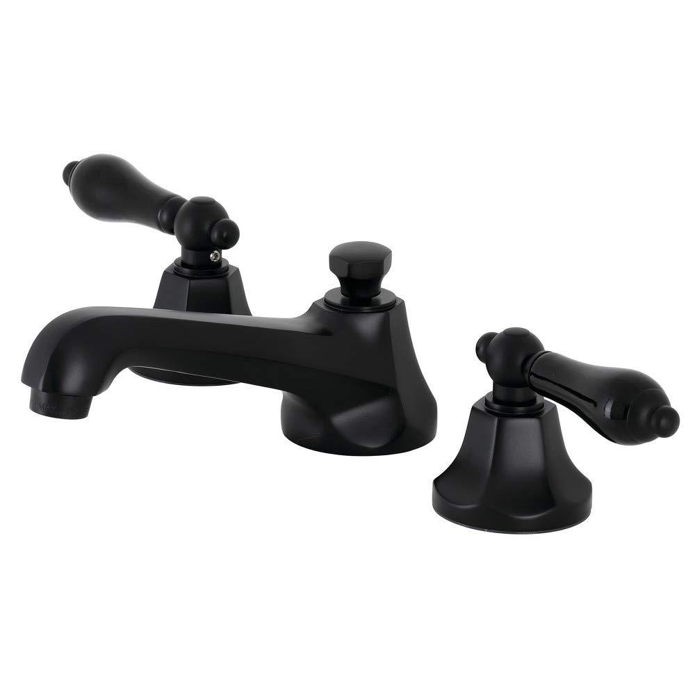 Kingston Brass Duchess Two-Handle 3-Hole Deck Mount Widespread Bathroom Faucet with Brass Pop-Up Drain