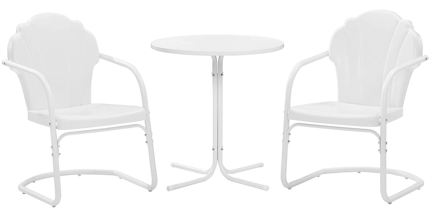 Crosley 3pc Tulip Retro Metal Bistro Set Red