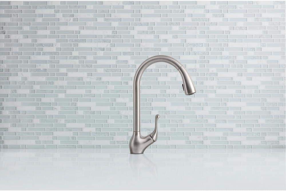 Stainless Steel Touchless Pull-Down Kitchen Faucet with Soap Dispenser