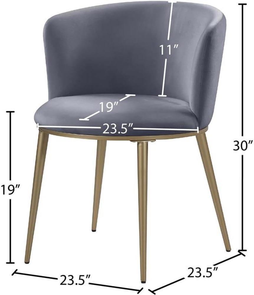 Meridian Furniture Skylar Cream Velvet Dining Chair (Set of 2)