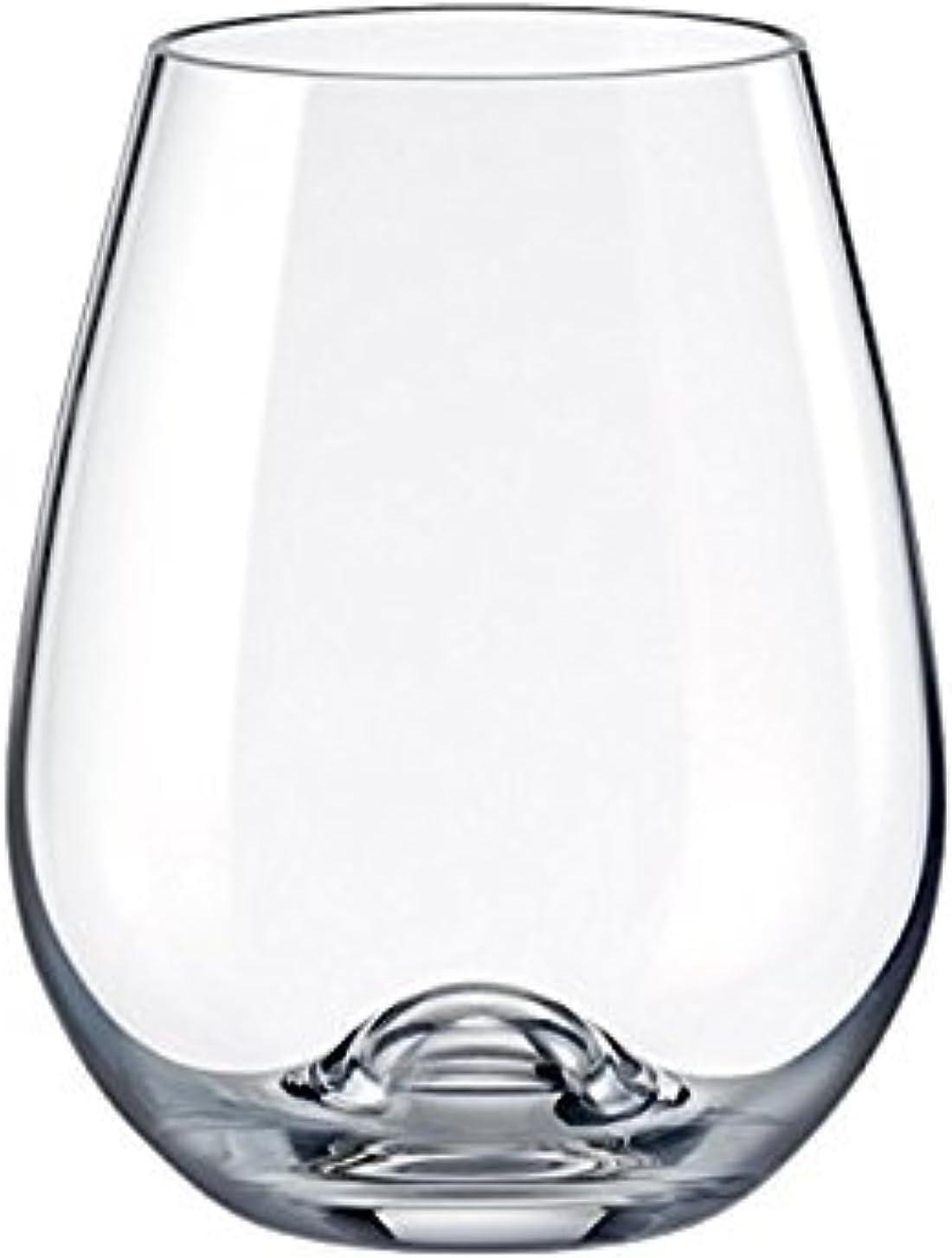 Clear Lead-Free Crystal Stemless Wine Glass Set of 6