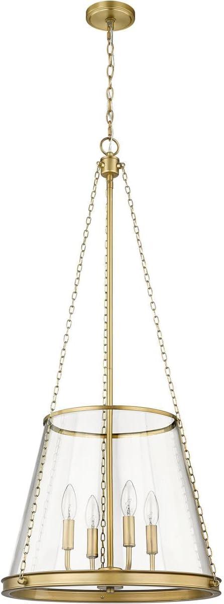 Z-Lite 341P18 Prescott 4 Light 18" Wide Pendant - Brass