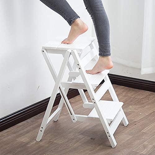 3 Step Folding Portable Wooden Step Stool