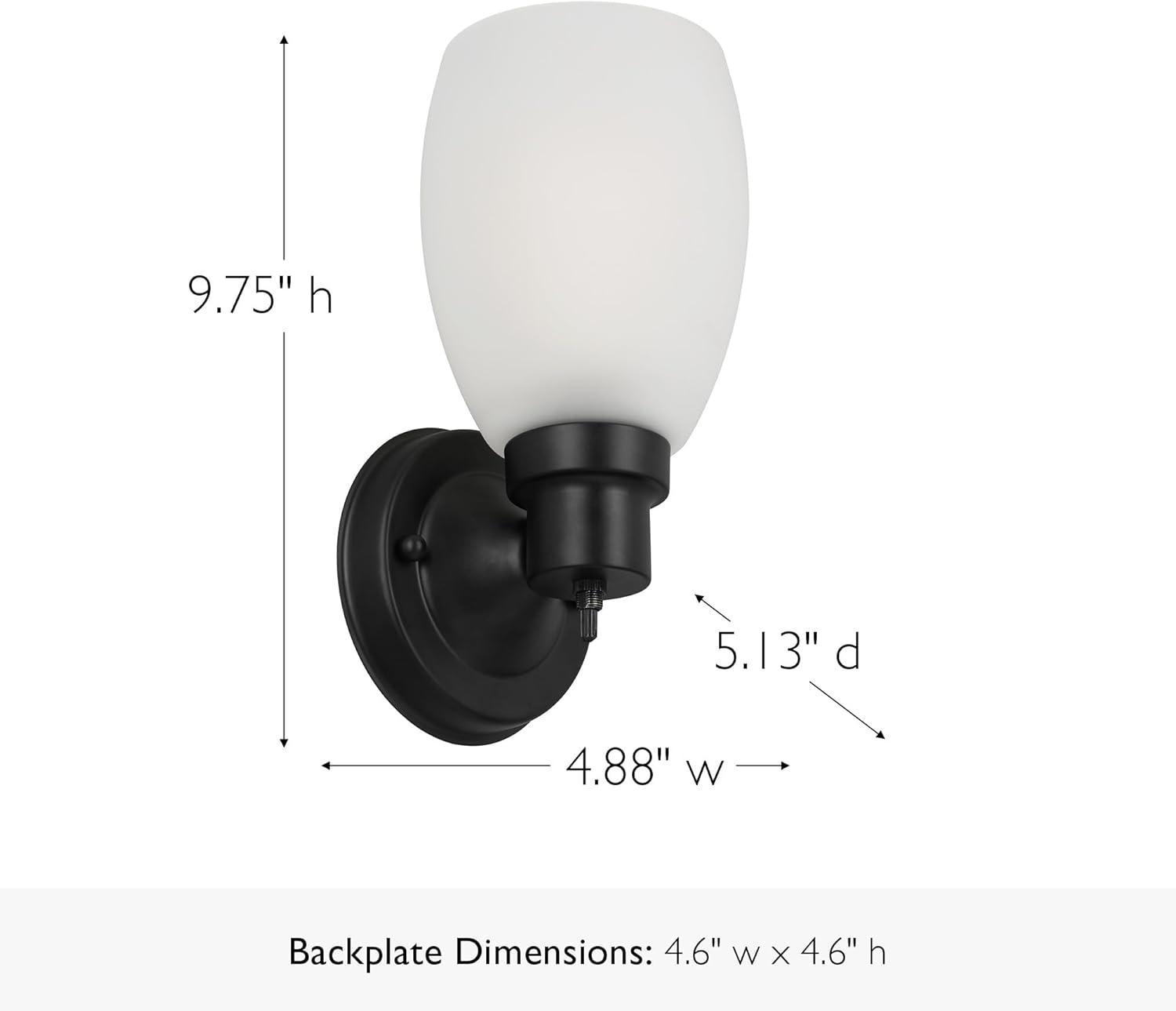 Design House Lydia Wall Light in Matte Black