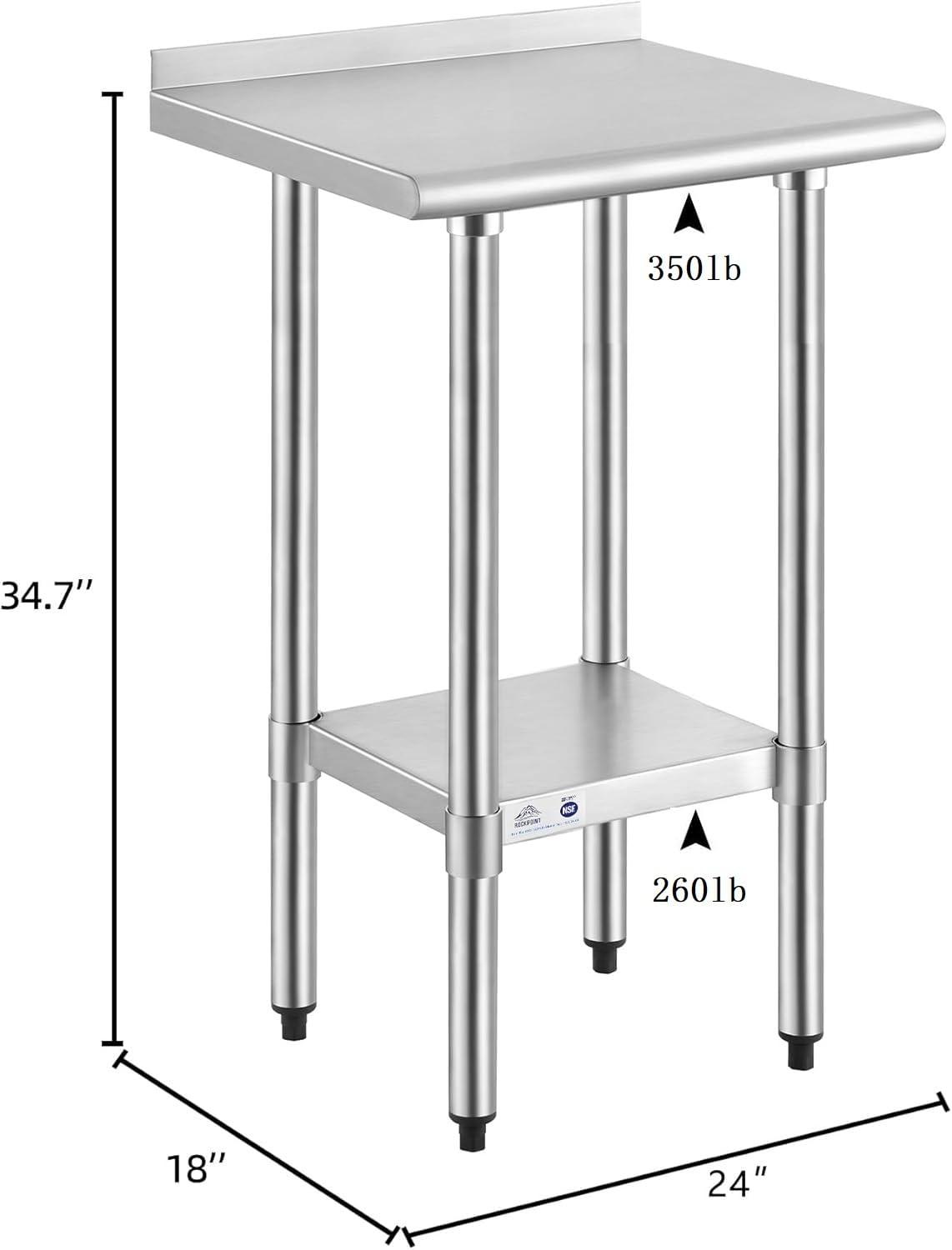 GRIDMANN NSF Stainless Steel Commercial Prep Table By GRIDMANN