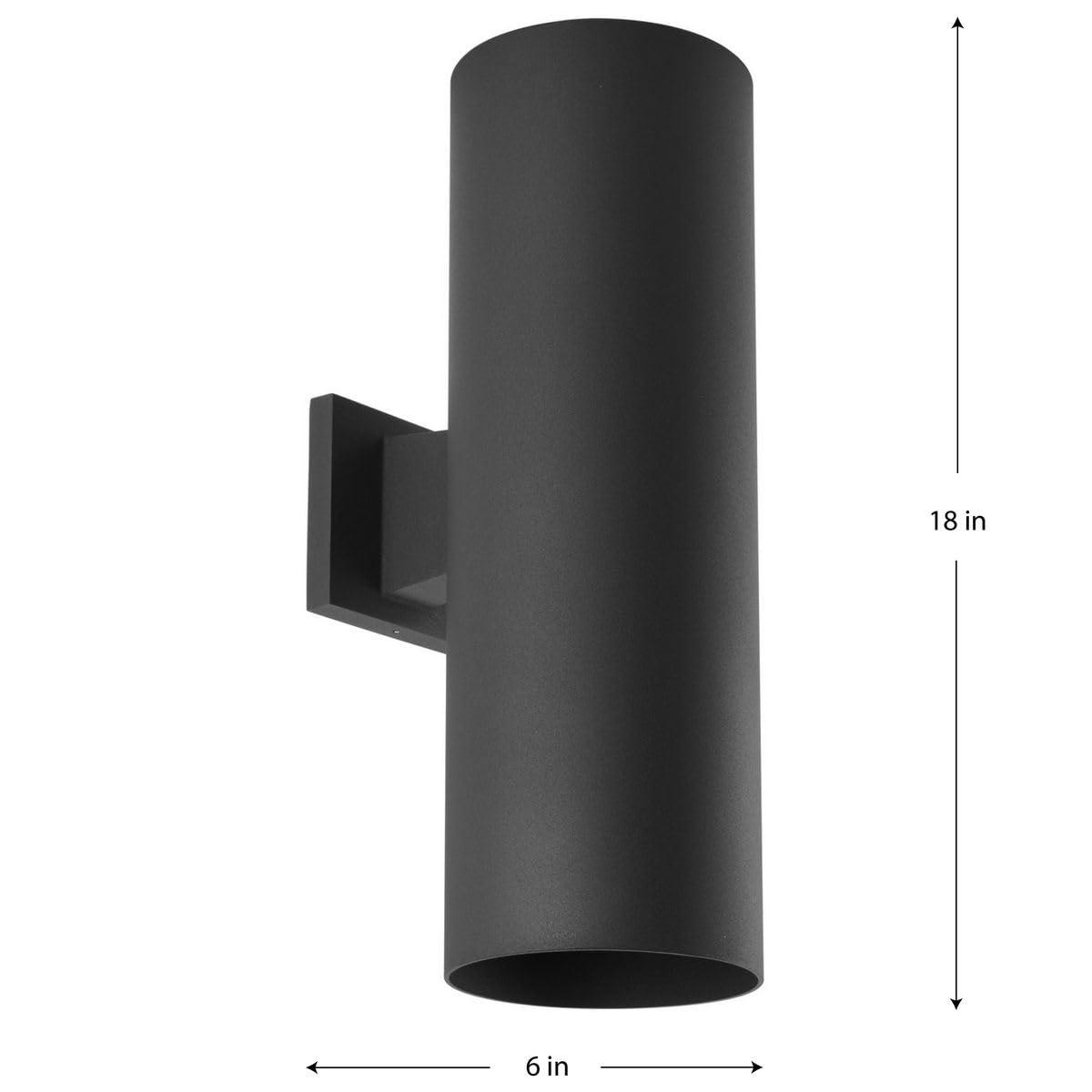 Progress Lighting, Cylinders Collection, 2-Light Wall Light, Antique Bronze, Porcelain Shade