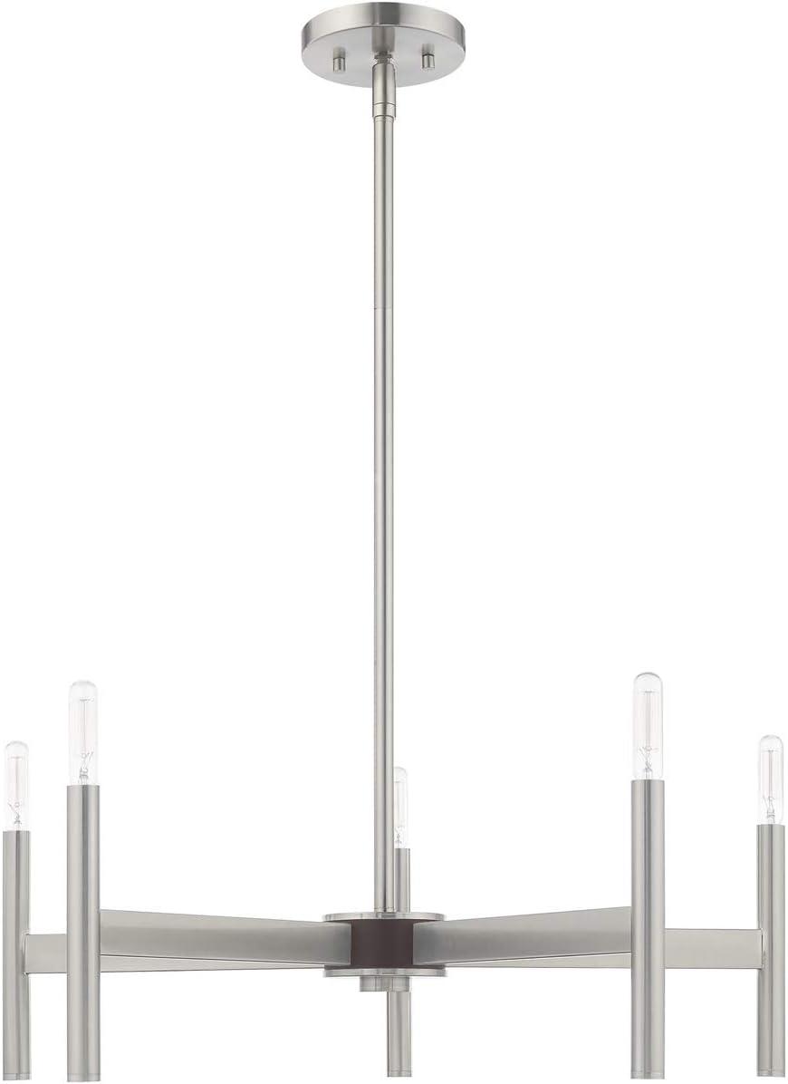Livex Lighting Copenhagen 5 - Light Chandelier in  Brushed Nickel