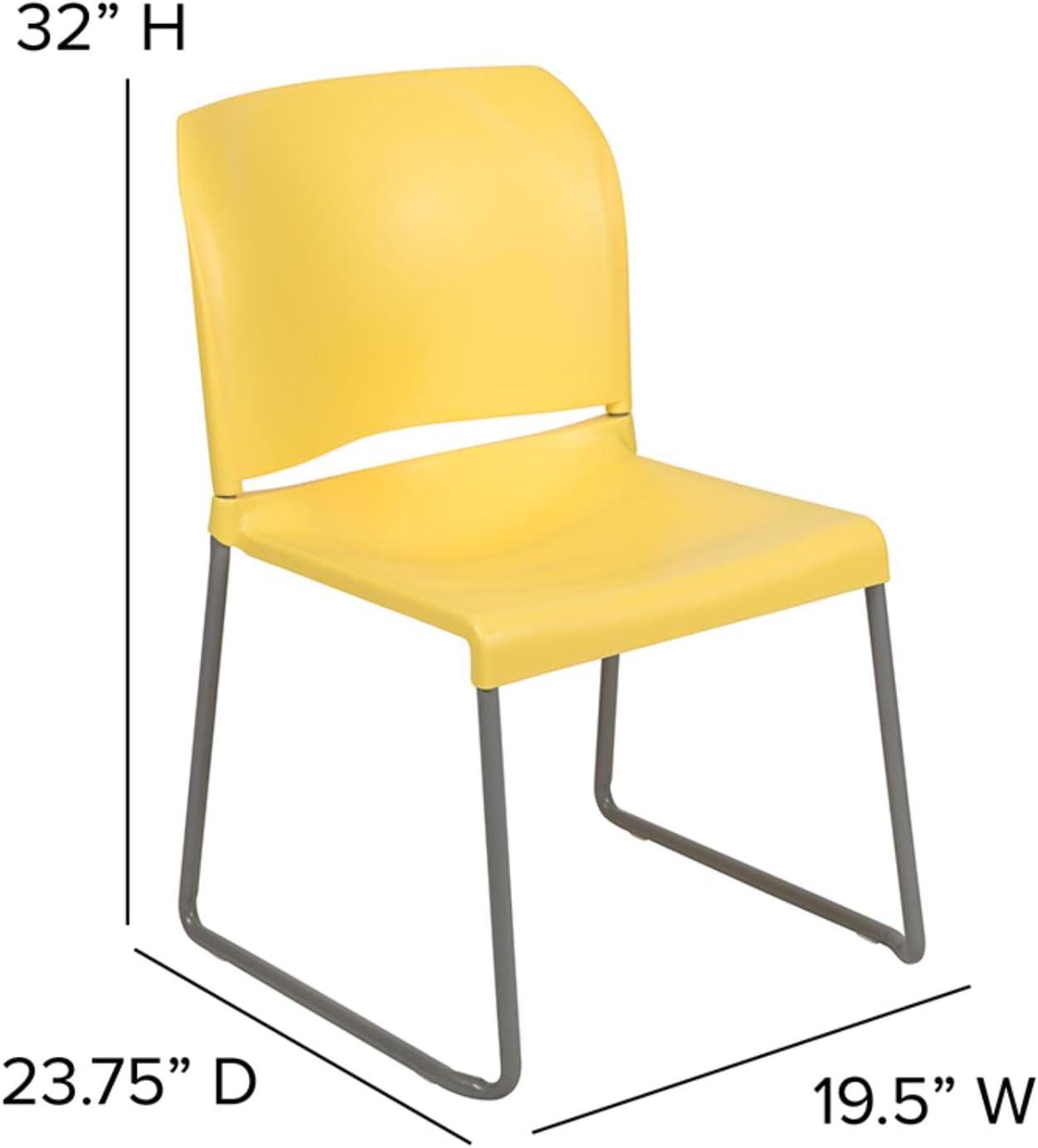 Flash Furniture HERCULES Series 880 lb. Capacity Full Back Contoured Stack Chair with Powder Coated Sled Base