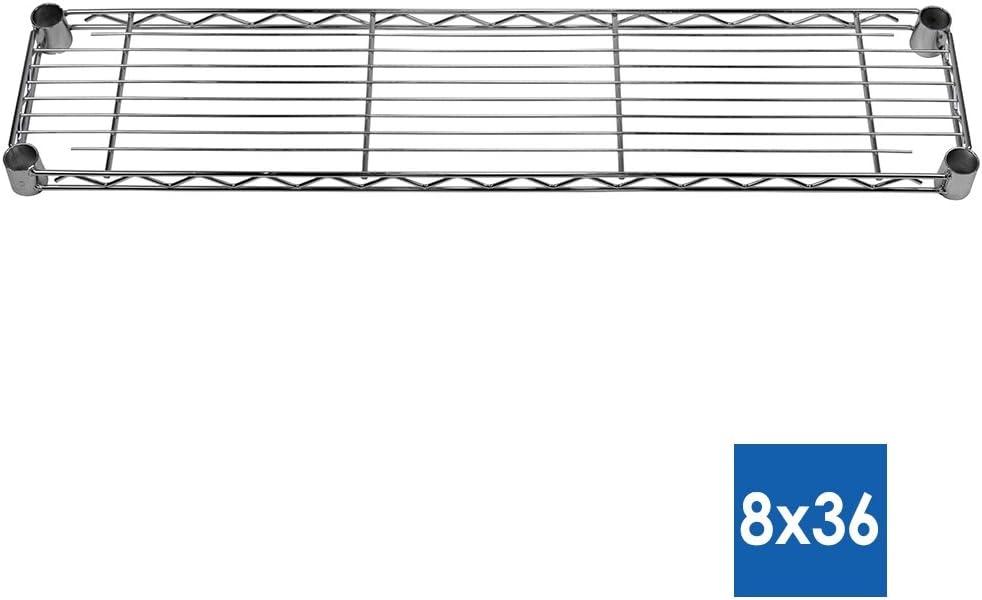 Chrome Wire Shelving Unit with 5 Adjustable Shelves