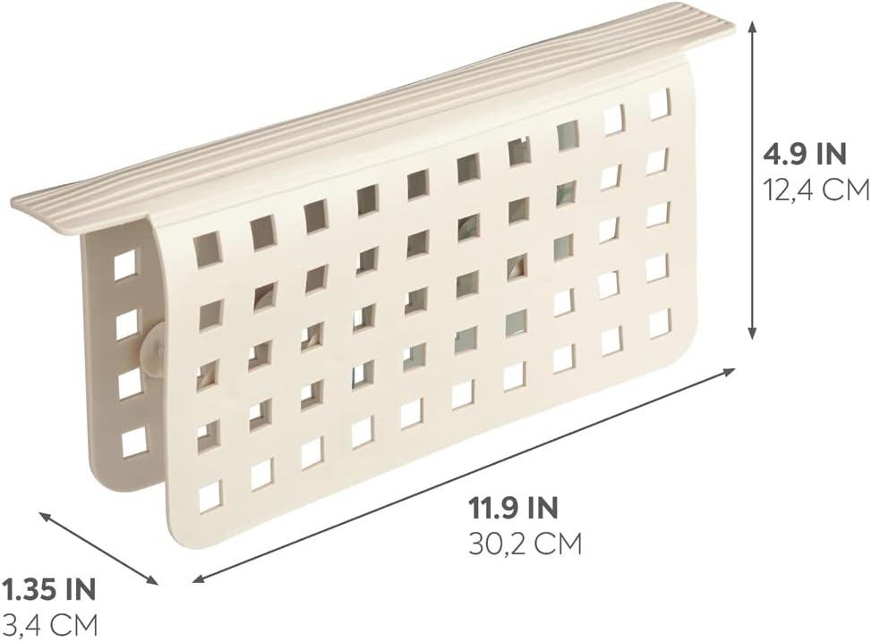 Taupe Plastic Sink Divider Mat with Grid Design