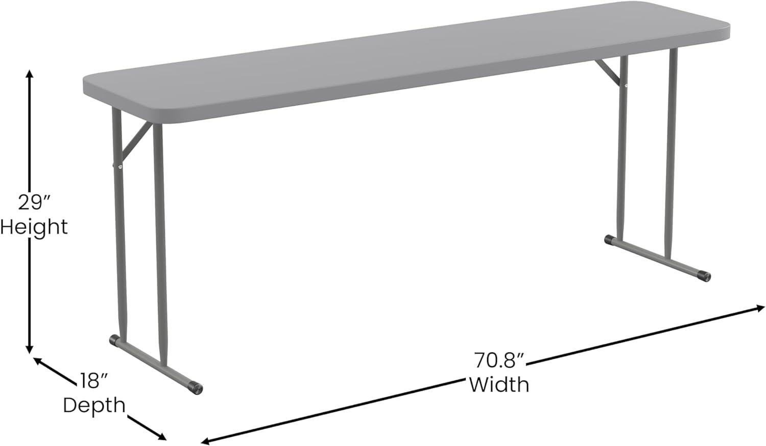 Emma and Oliver 70.8 Inch Plastic Folding Training Table