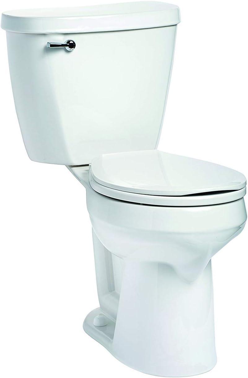 White Round Two-Piece High Efficiency Toilet