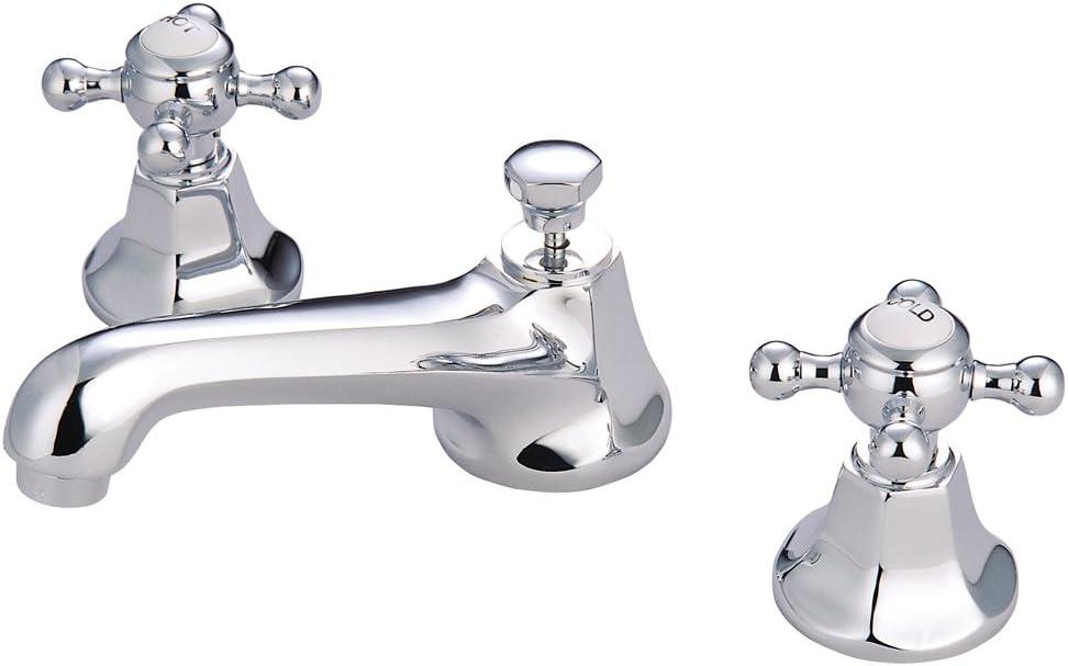 Elegant Chrome Widespread Bathroom Faucet with Dual Cross Handles