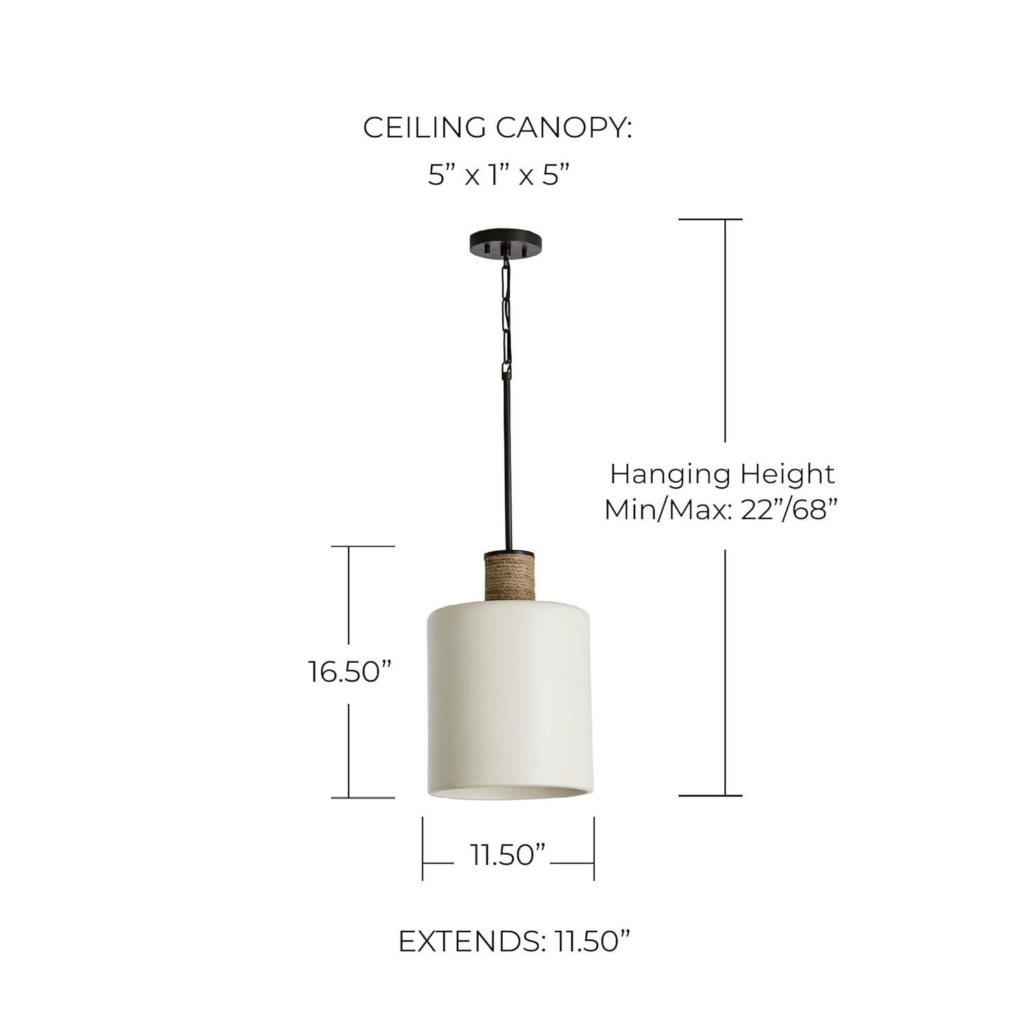 Capital Lighting Destin 1 - Light Pendant in  Dark Pewter