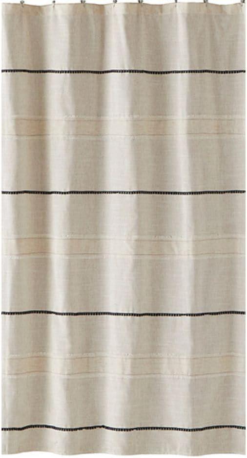 Saturday Knight Ltd. Frayser Shower Curtain Linen : Microfiber, Machine Washable, Non-Slip Backing