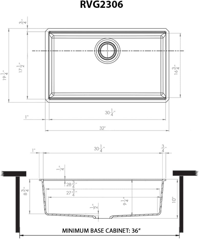 Ruvati 33-inch Undermount Workstation Granite Composite Kitchen Sink