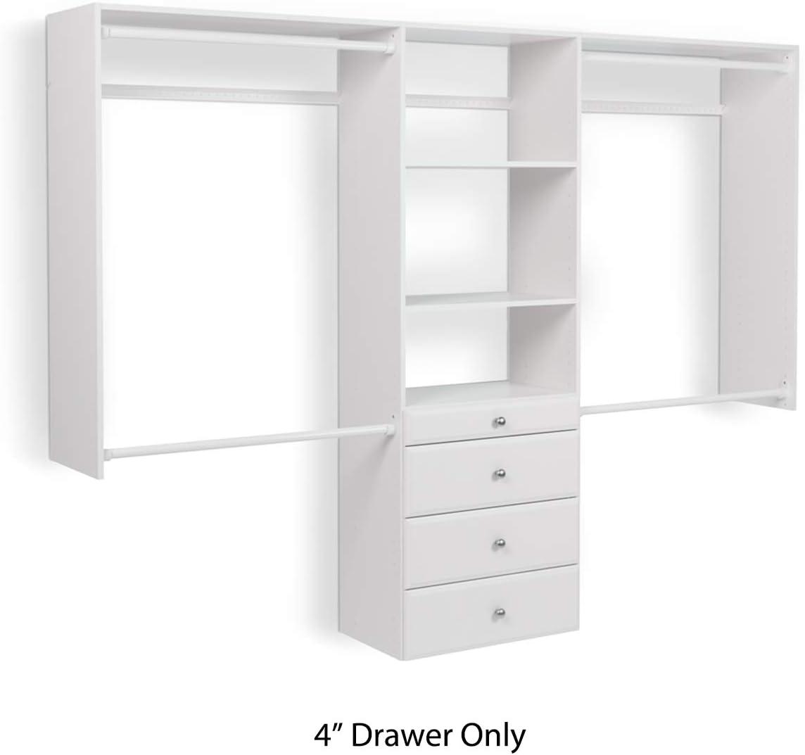 Easy Track RD04 4 in. Easy Track Drawer, White