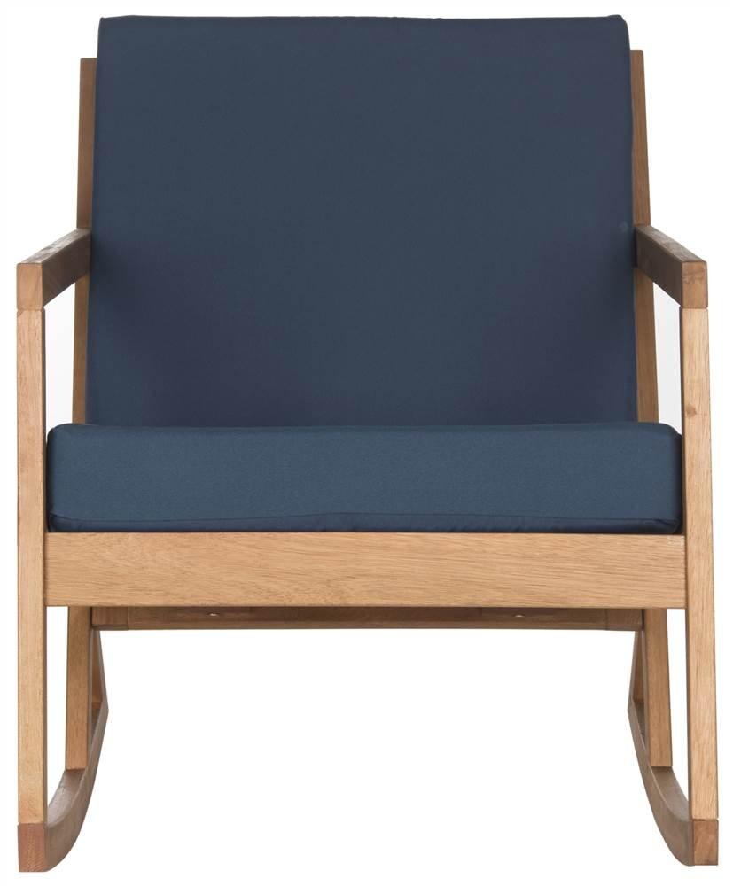 Vernon Rocking Chair Indoor/Outdoor - PAT7013 - Natural/Navy - Safavieh