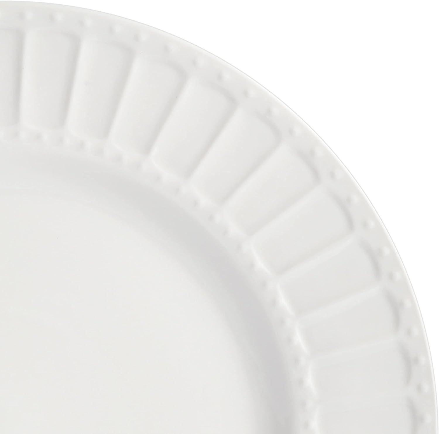 Gibson Home Gracious Dining Gourmet Expressions 40 Piece Embossed Porcelain Dinnerware Set