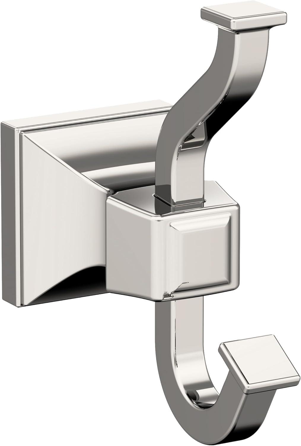 Amerock Mulholland Polished Nickel Single Prong Robe Hook