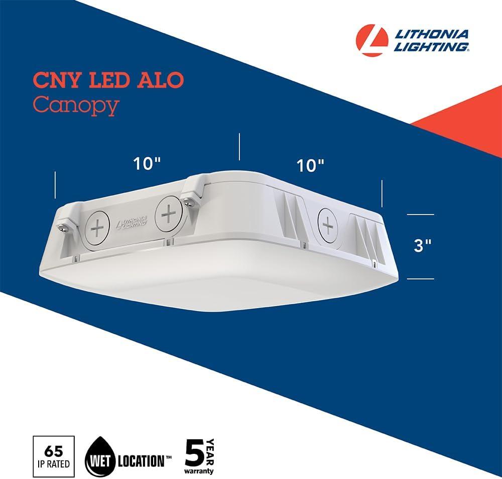 Lithonia Lighting Lithonia Lighting Outdoor CNY LED Canopy Light Photocell On/Off/10% Motion White