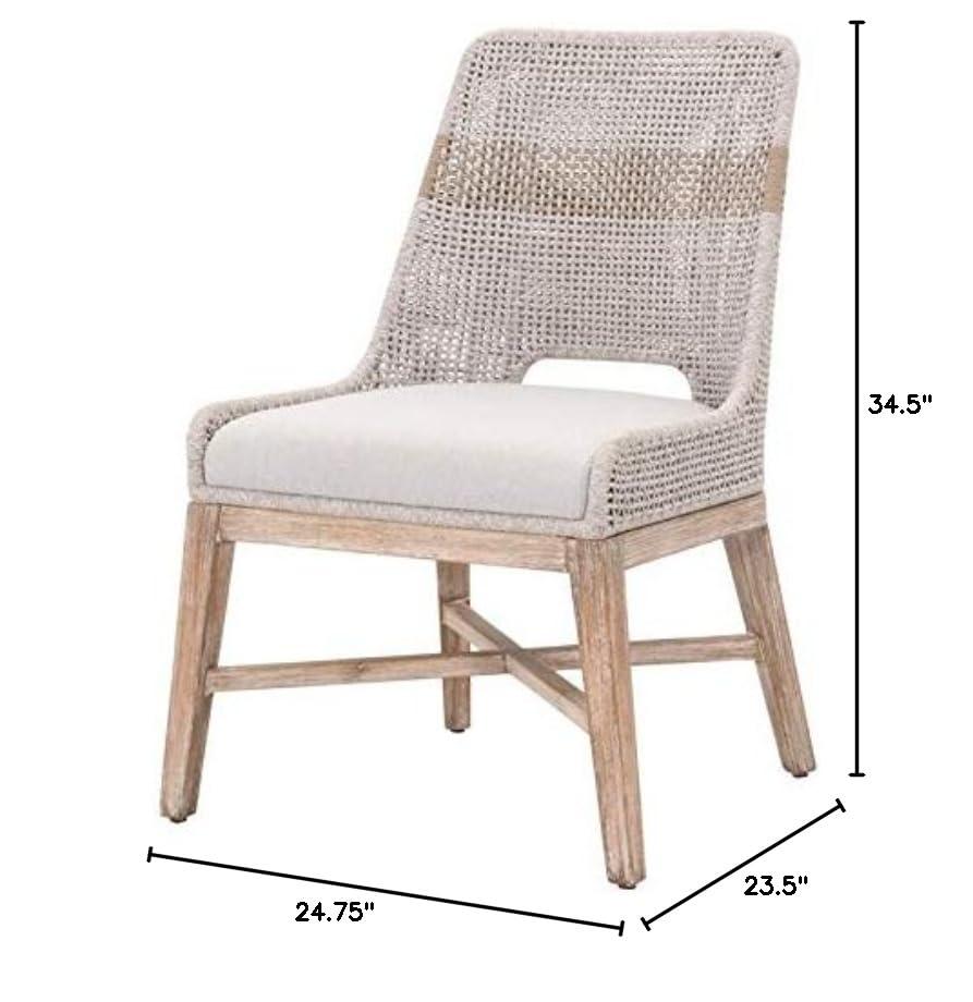 LOOMLAN 18.5'' H Upholstered Teak Side Chair (Set of 2)
