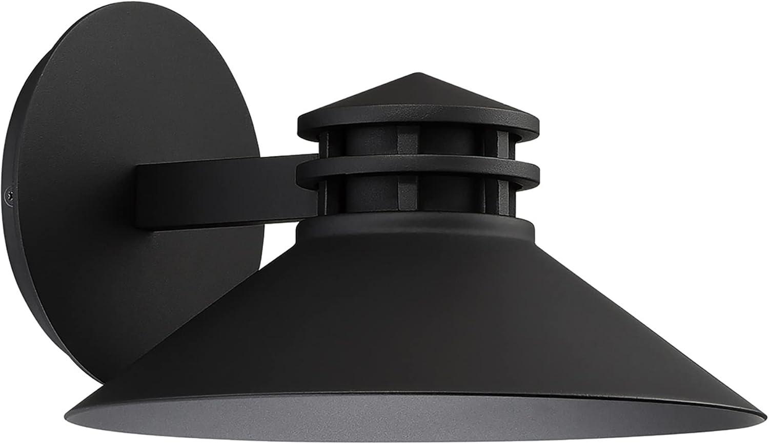 WAC Lighting Sodor 10" 1-Light Aluminum Indoor and Outdoor Wall Light in Black