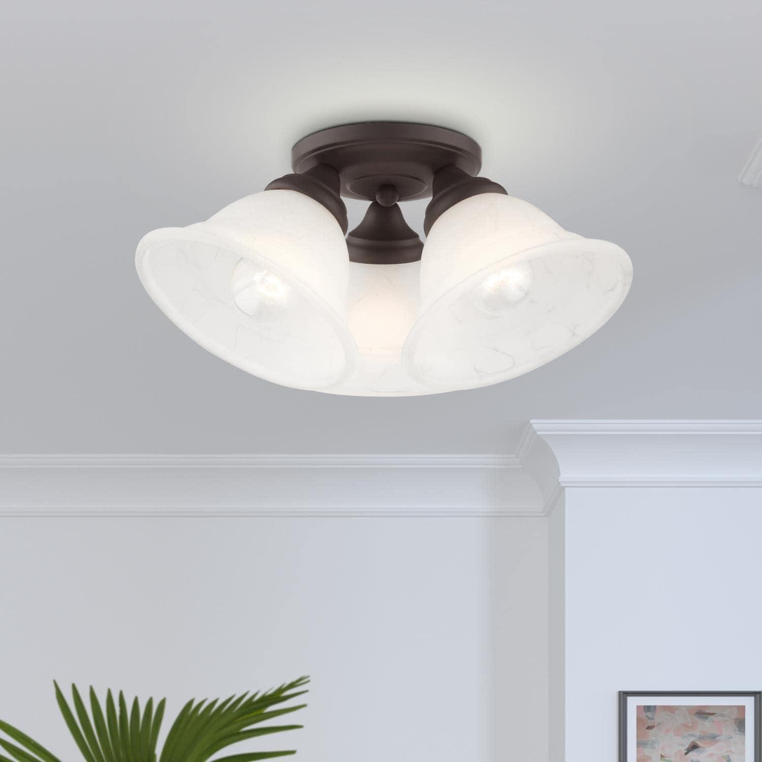 Livex Lighting Wynnewood 3 - Light Flush Mount in  Bronze