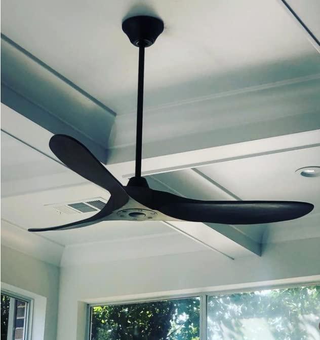 Matte Black 52" Energy Star Outdoor Ceiling Fan with Remote