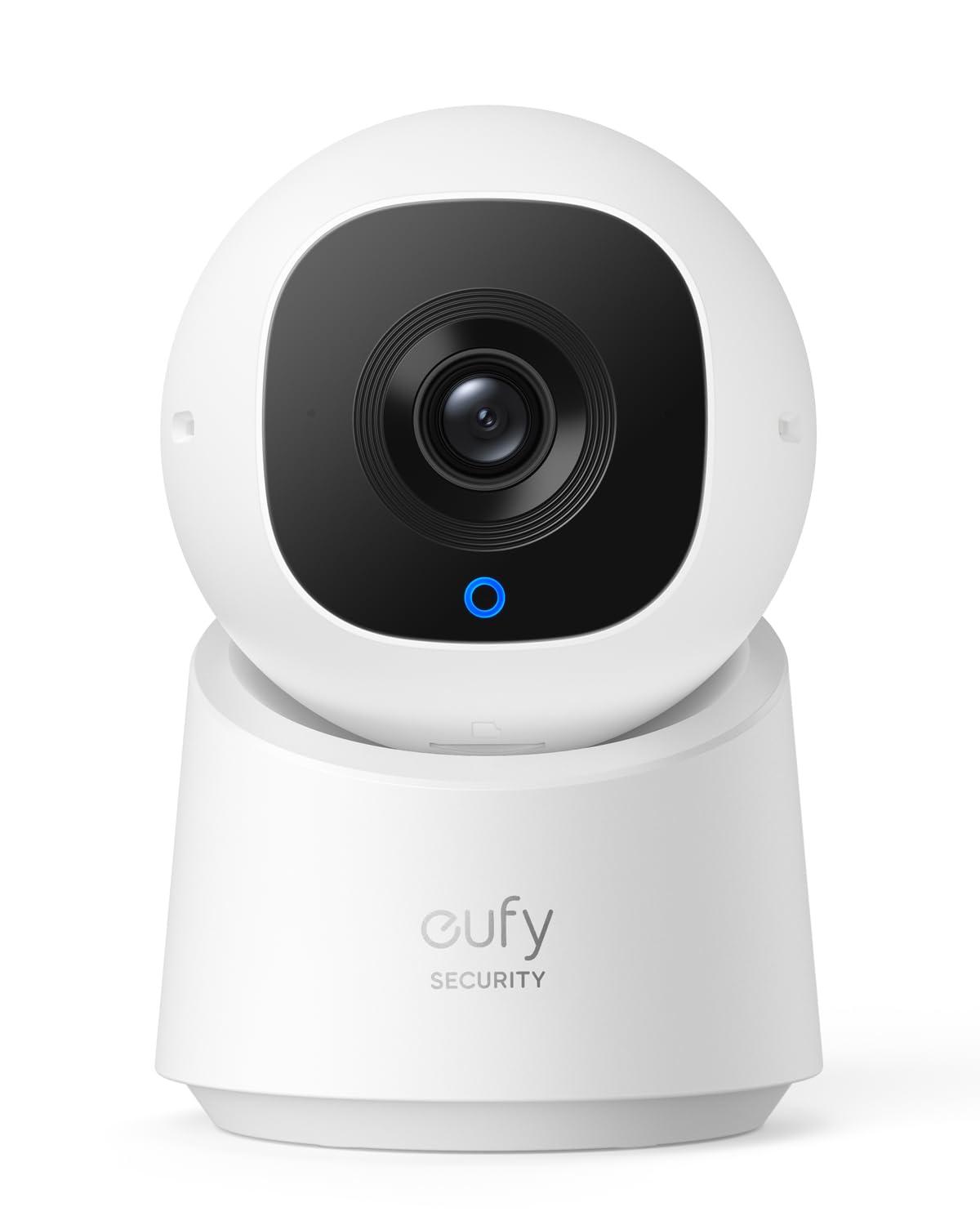 eufy Security Indoor Cam C210, Home Security Camera, 1080p Resolution 360° PTZ, Plug-in Security Indoor Camera with 2.4G Wi-Fi, Human/Motion AI, Night Vision, AI Tracking, HomeBase 3 Compatible