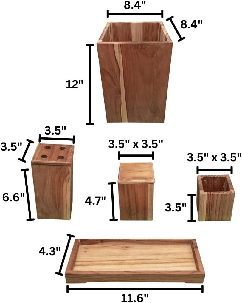 EcoDecors Eleganto 8 Piece Bathroom Accessory Set