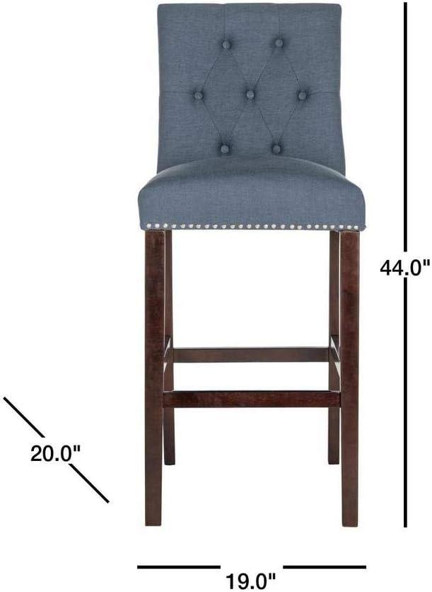 Norah Bar Stool (Set of 2) - FOX6210 - Navy - Safavieh Couture